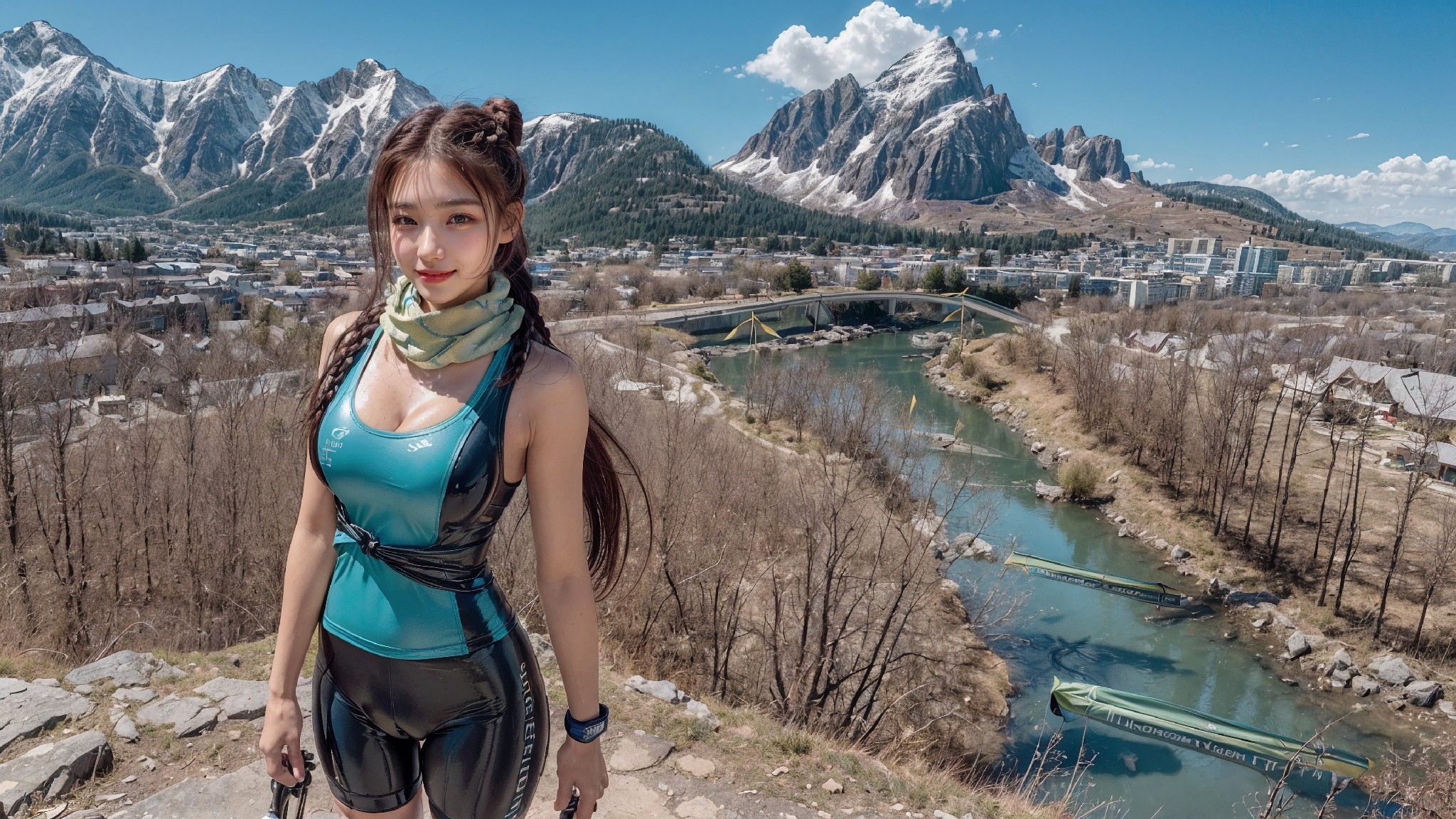 Cycle riding in the mountains1