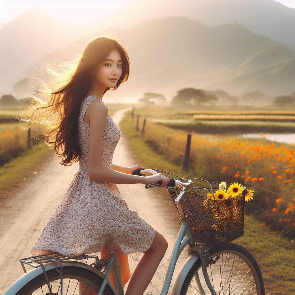 It was fun to ride my bike around the countryside early in the morning.