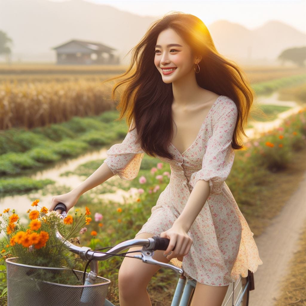 It was fun to ride my bike around the countryside early in the morning.