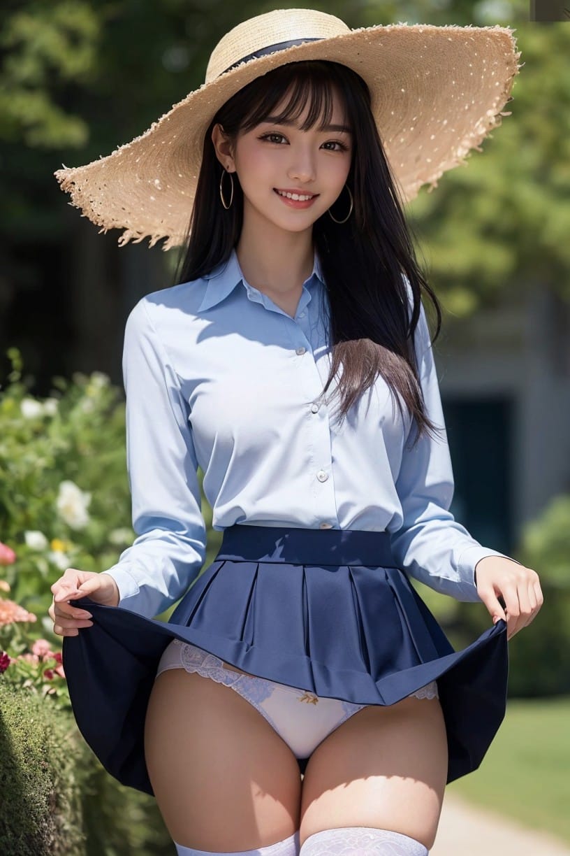 Sister in the garden