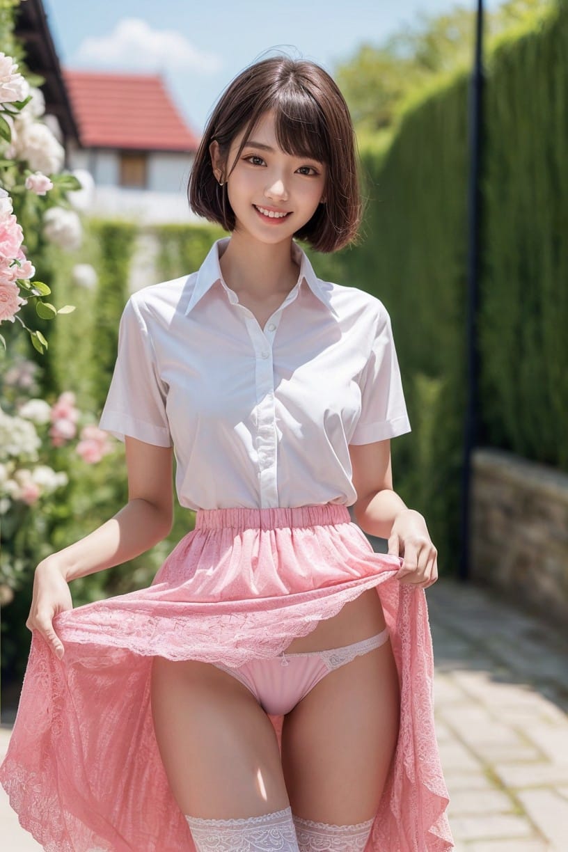 Sister in the garden