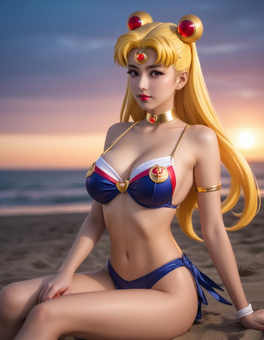 Beautiful Maiden Soldier - Moon Hare Swimsuit Collection