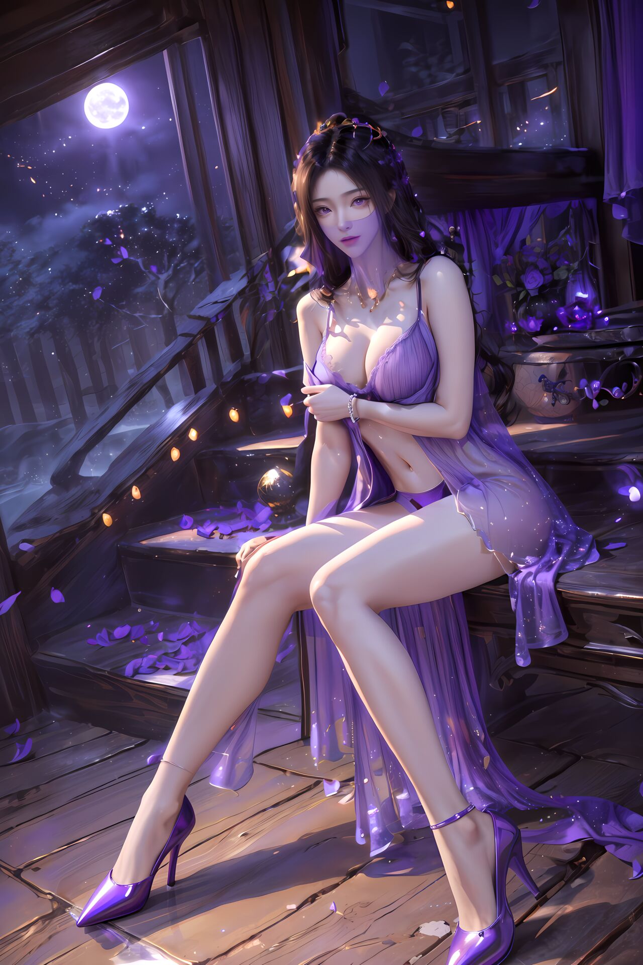 AI Drawing Legend of Mortal Cultivation - Purple Spirit