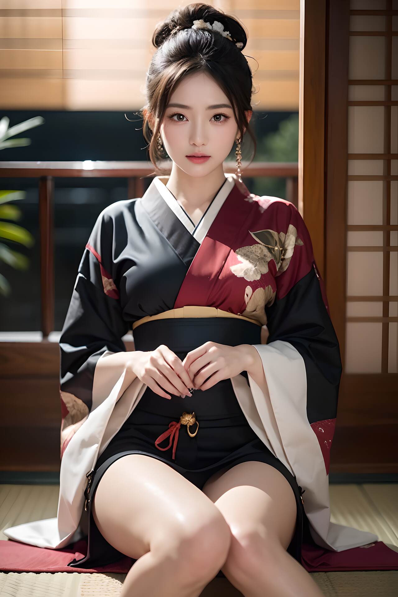 和服小姐姐在溫泉露出