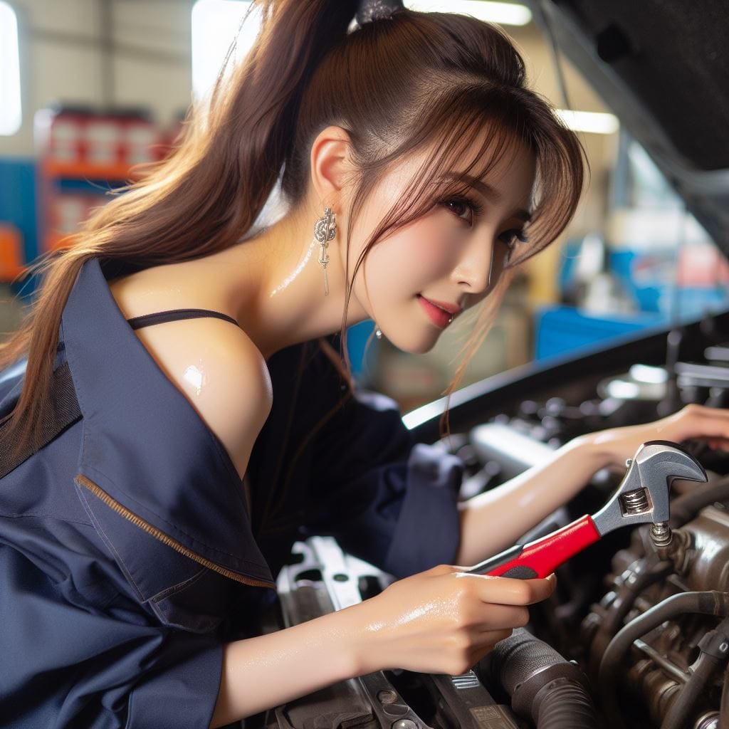會修車的妹子最正了