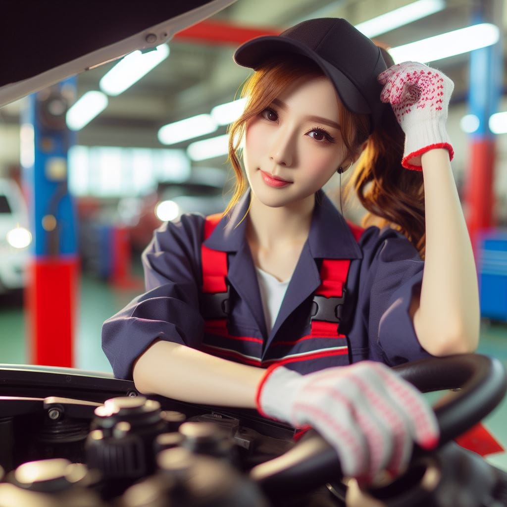 會修車的妹子最正了