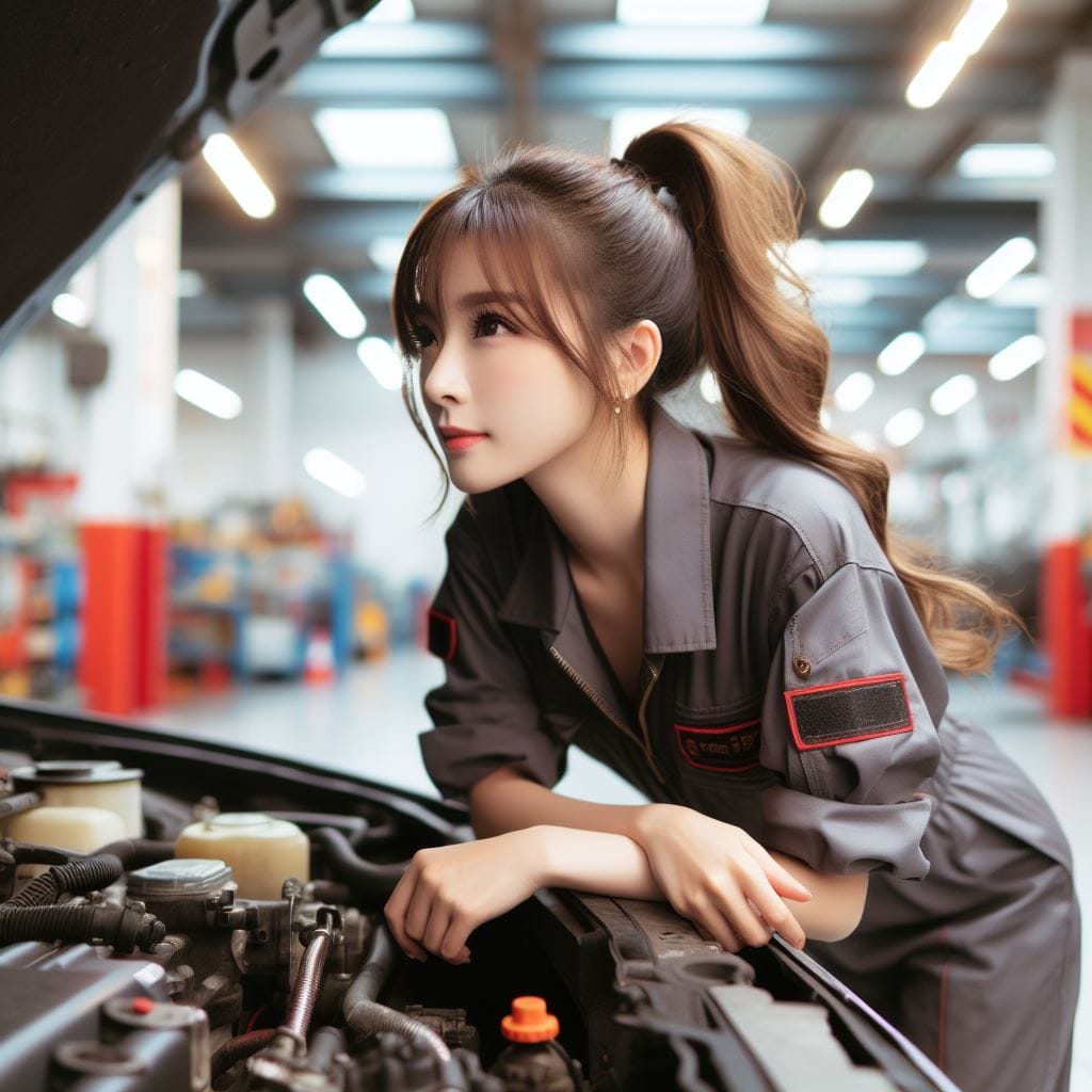 會修車的妹子最正了