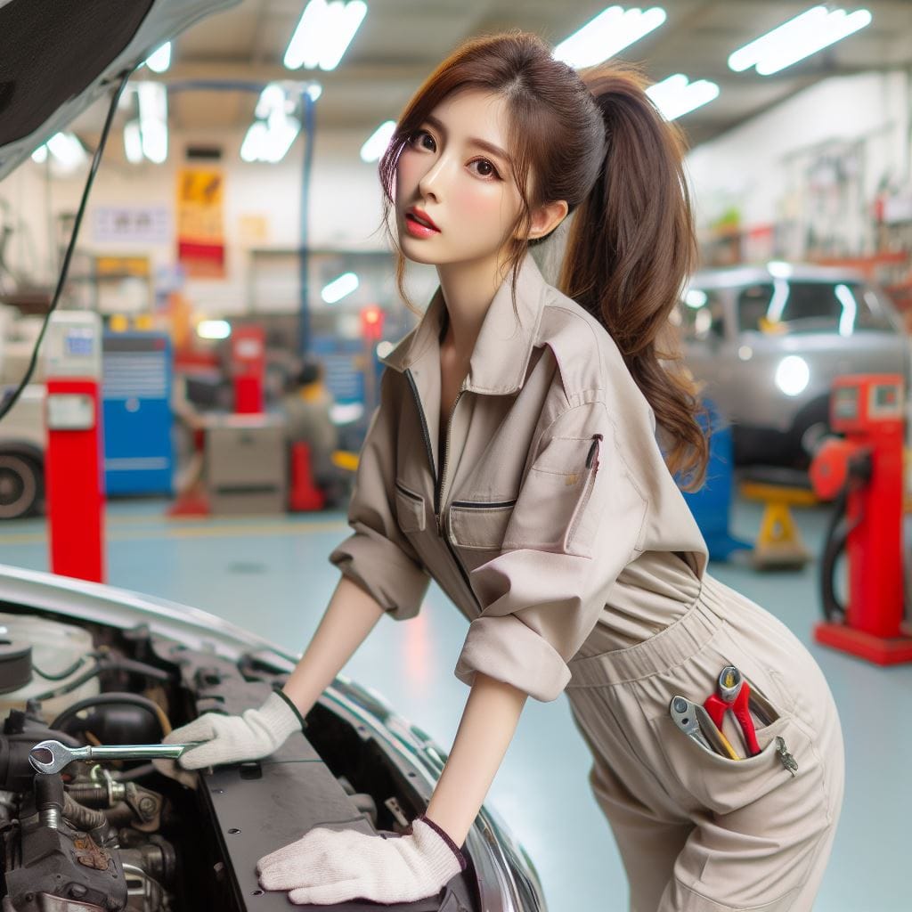 會修車的妹子最正了