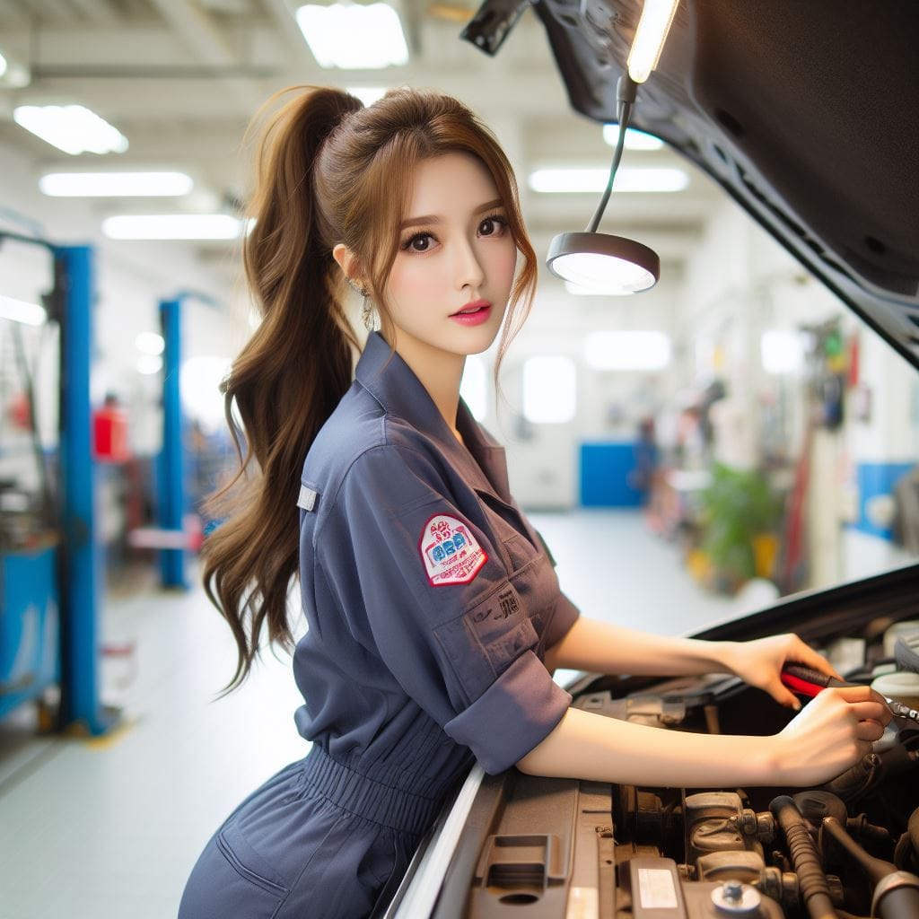 會修車的妹子最正了