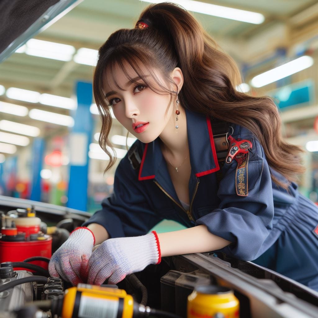 會修車的妹子最正了