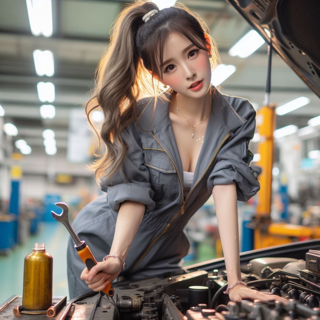 會修車的妹子最正了