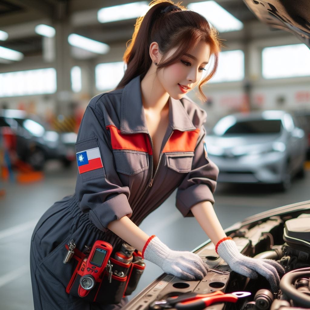會修車的妹子最正了