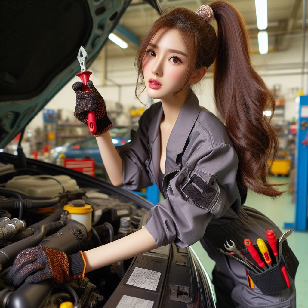 會修車的妹子最正了