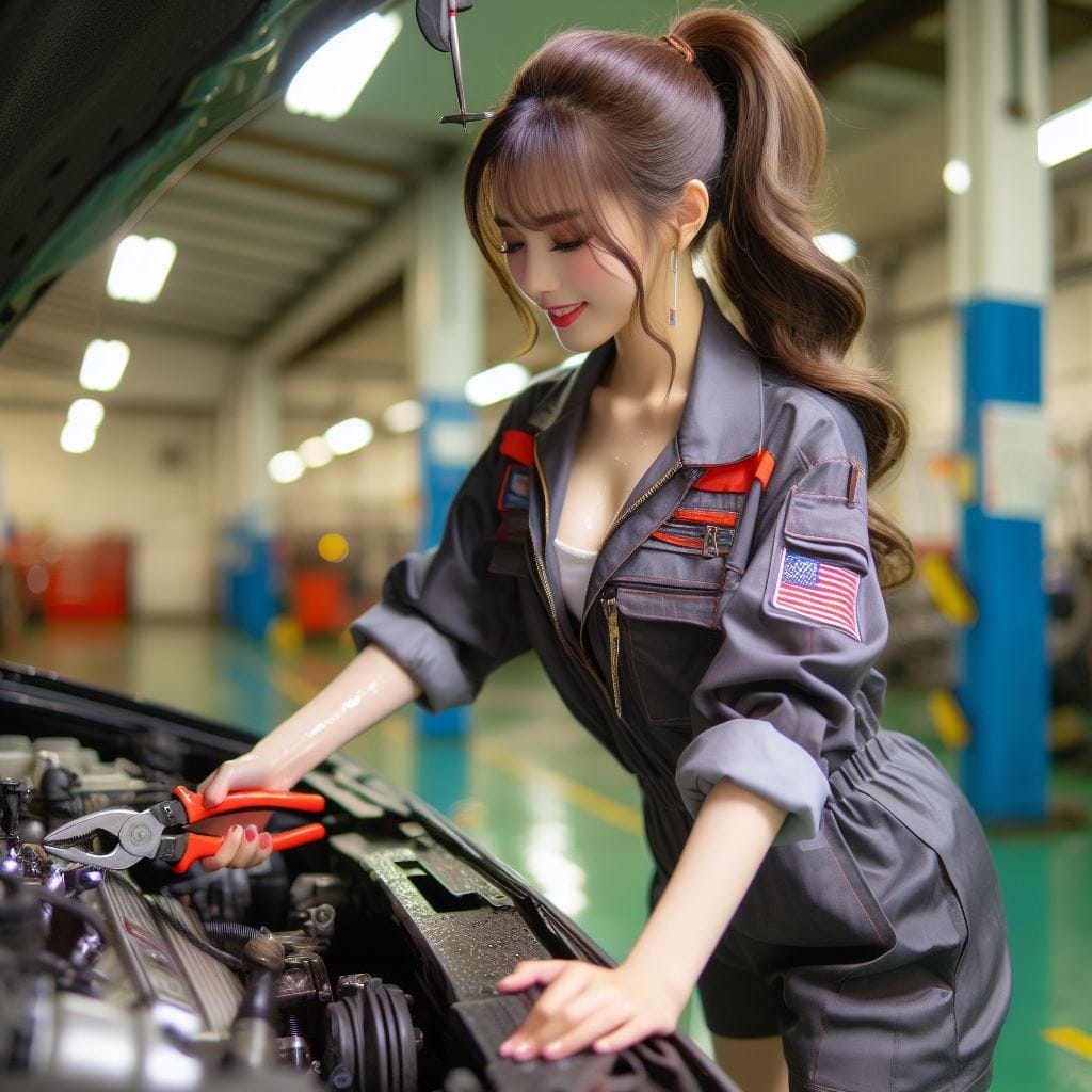 會修車的妹子最正了