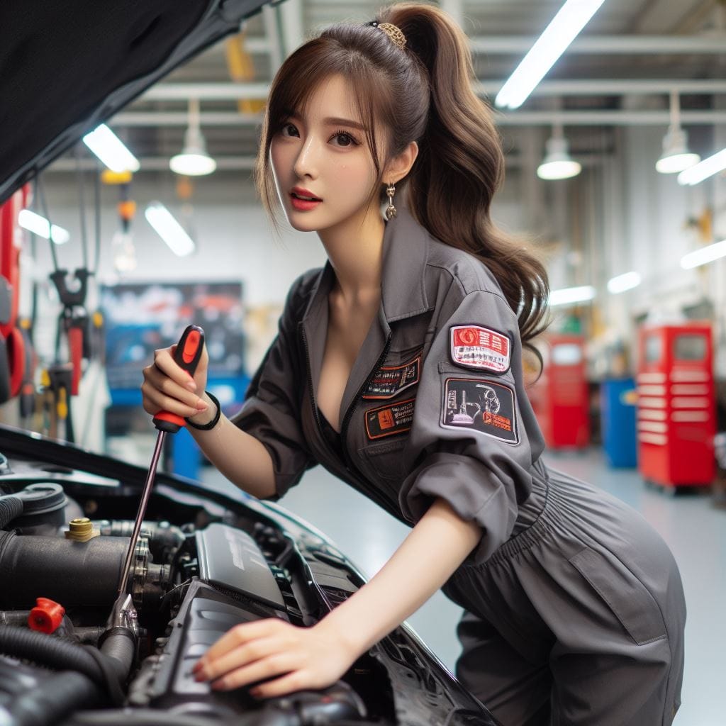 會修車的妹子最正了