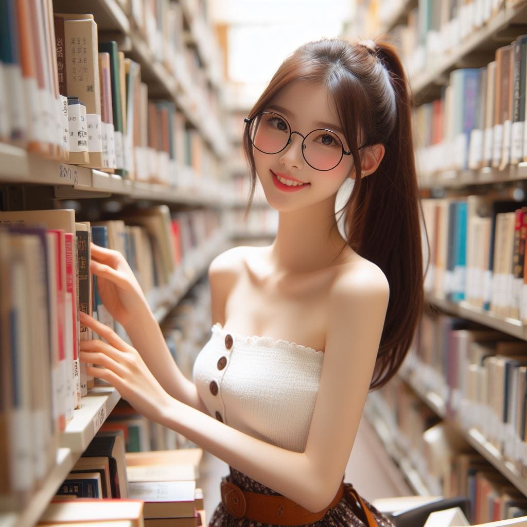 戴眼鏡的妹子多了一份傻氣