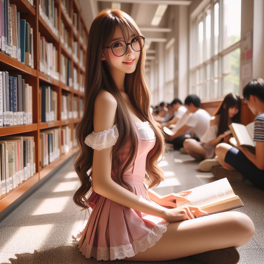 戴眼鏡的妹子多了一份傻氣