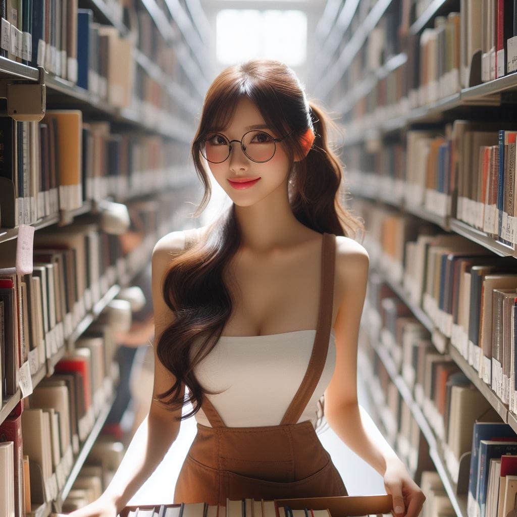 戴眼鏡的妹子多了一份傻氣