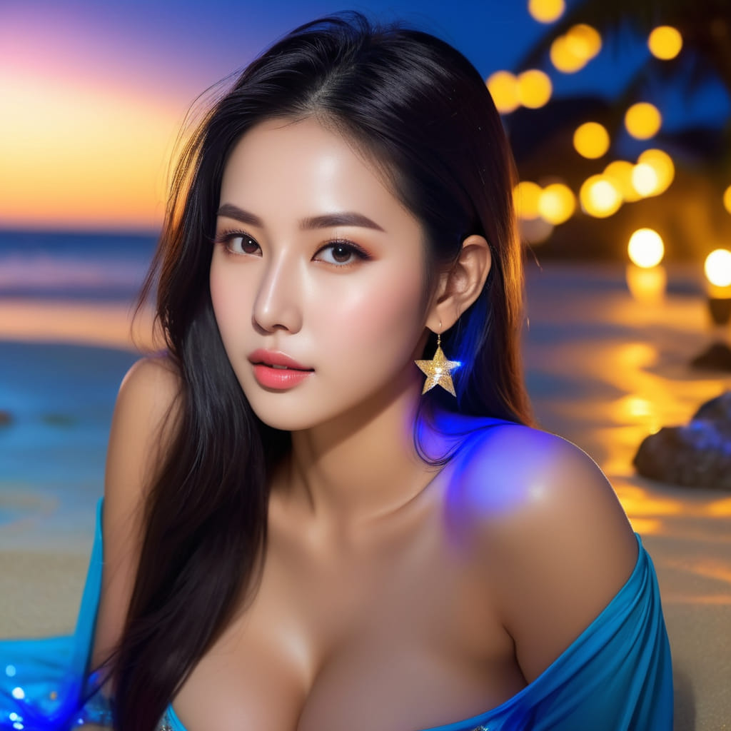 女子沙灘拍寫真