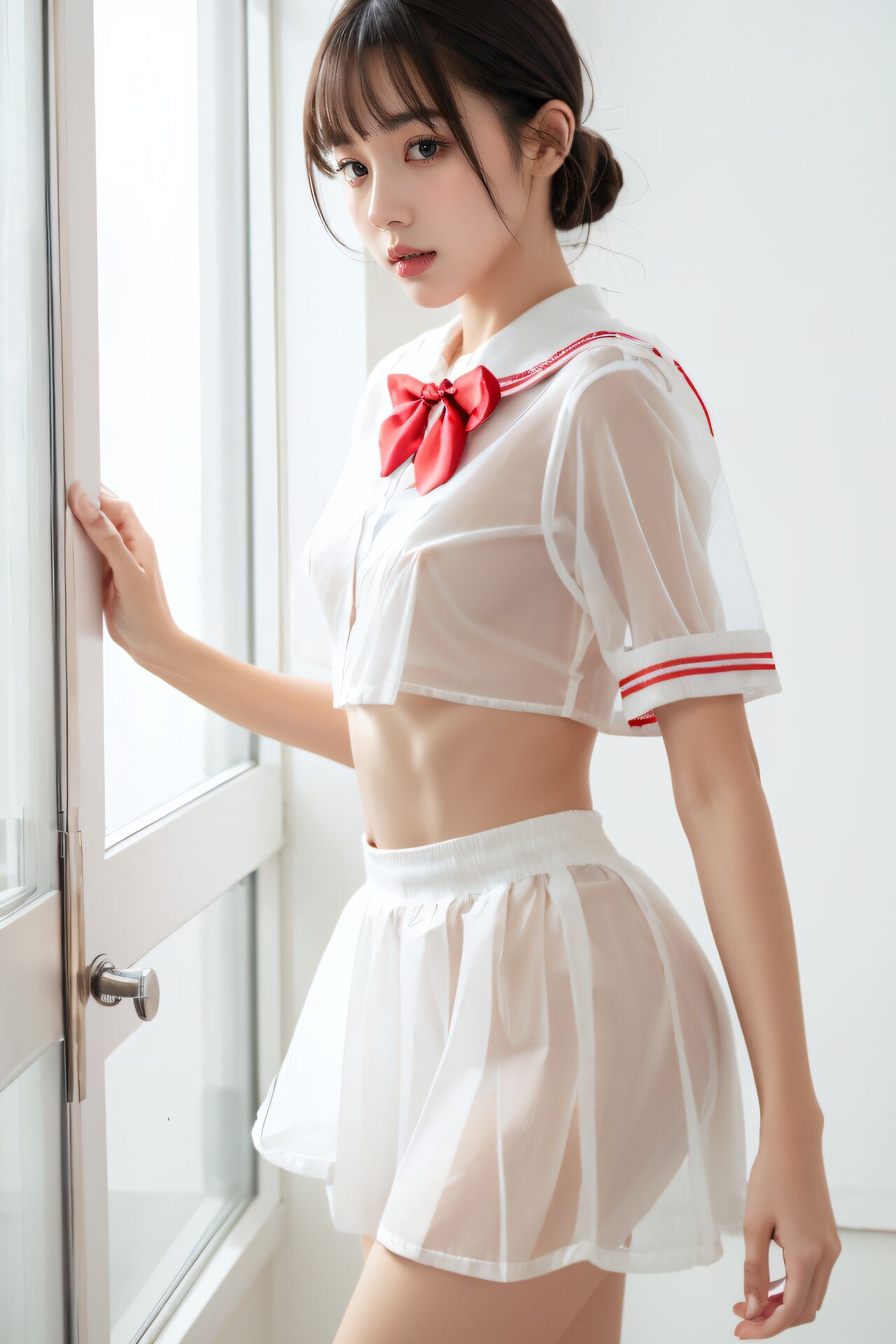 學院校花走廊透明JK風