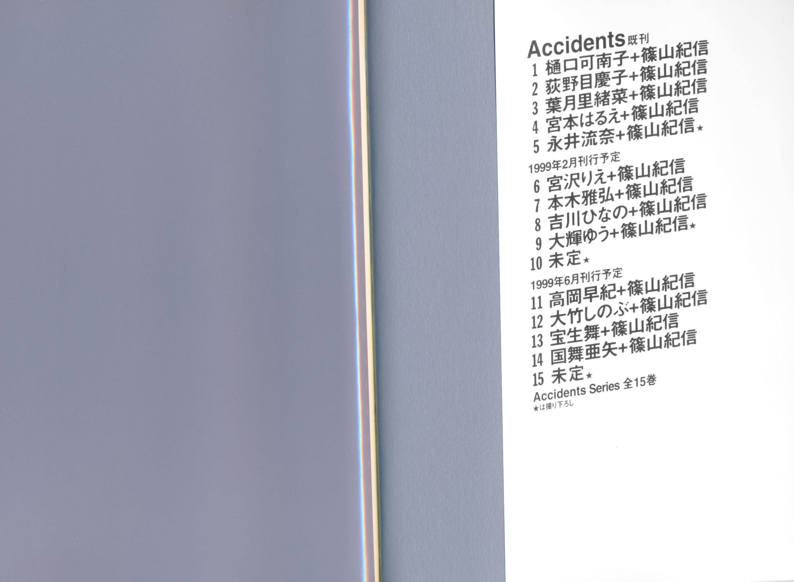 樋口可南子《AccidentsSeries1》（1998.10）