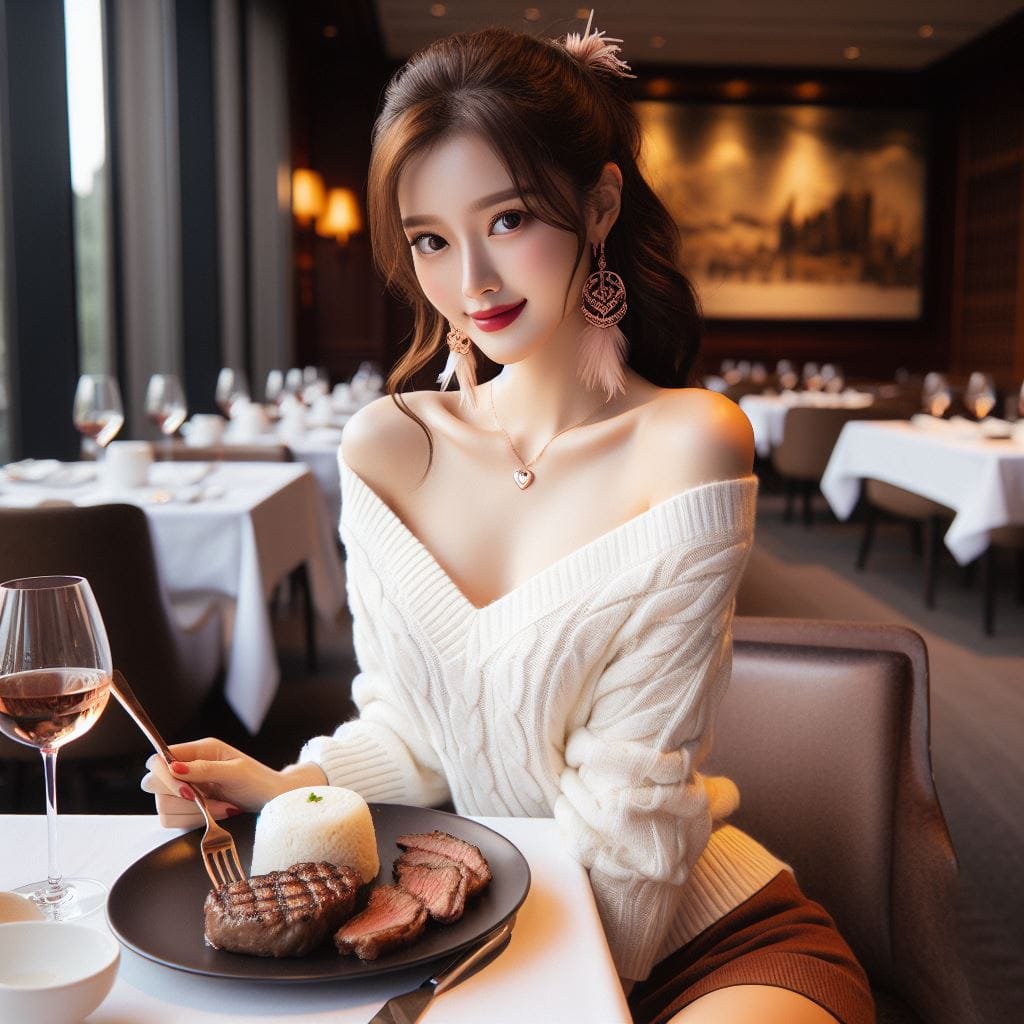 妹子放假享受一下吃美食