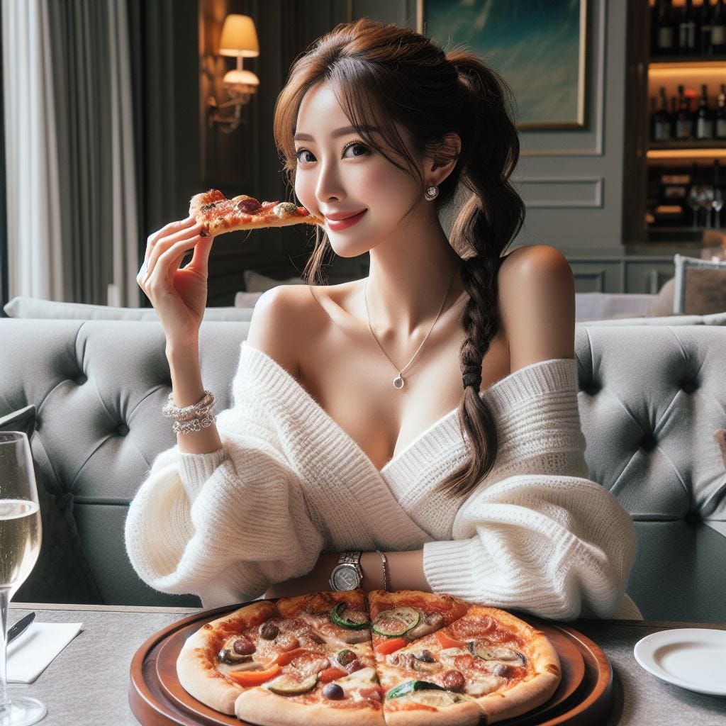 妹子放假享受一下吃美食