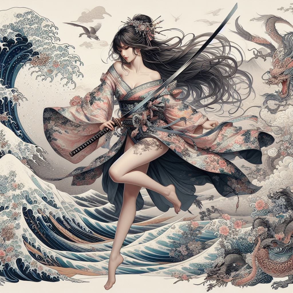 和風女劍客