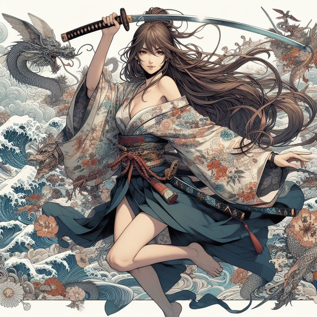 和風女劍客