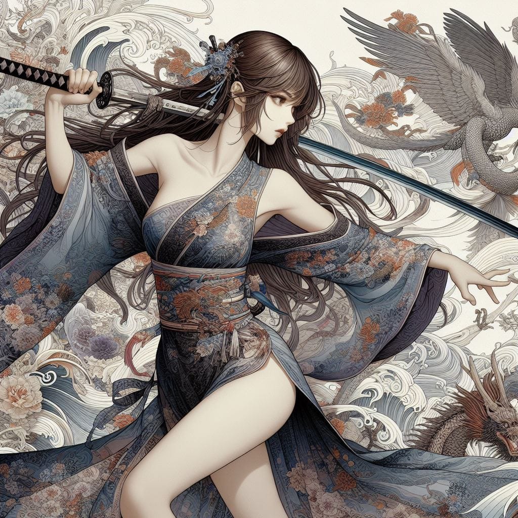 和風女劍客
