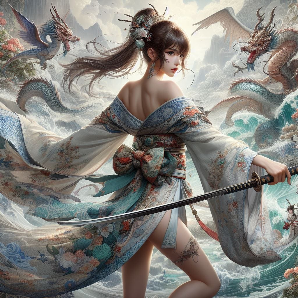 和風女劍客