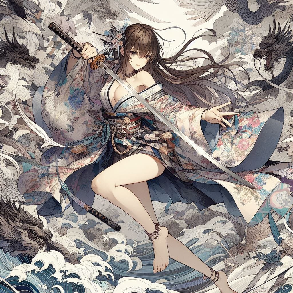 和風女劍客