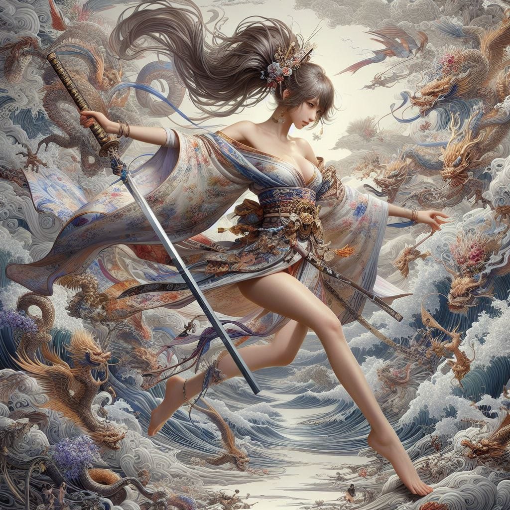 和風女劍客