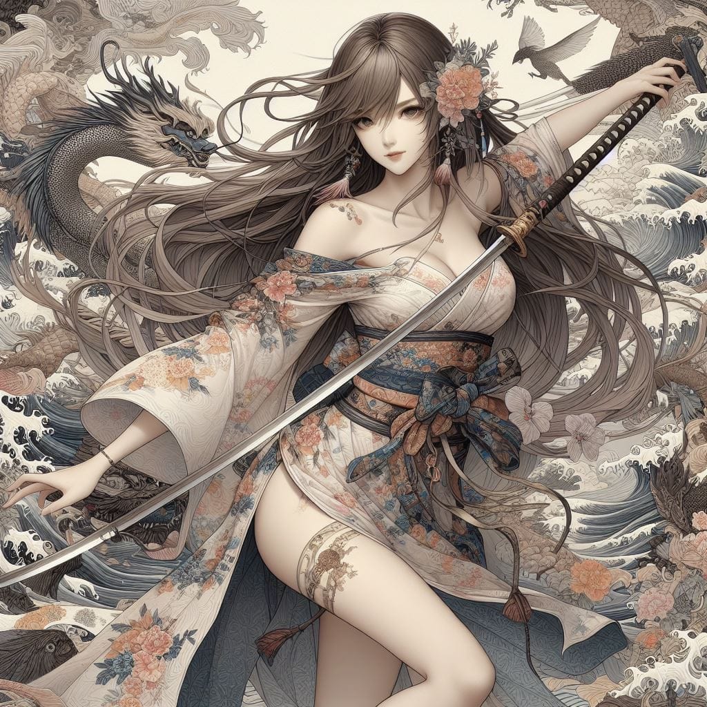 和風女劍客