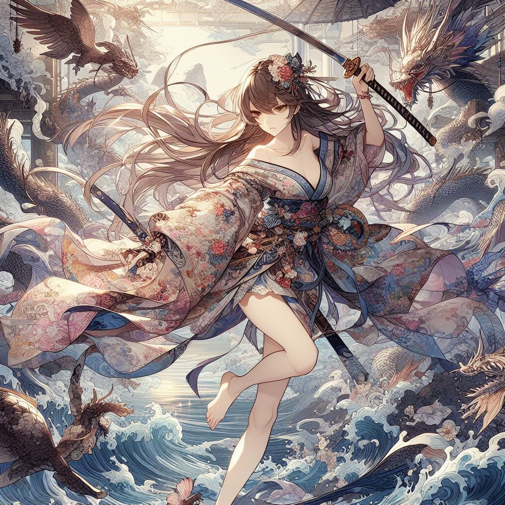 和風女劍客