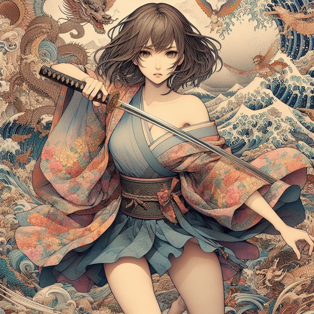和風女劍客