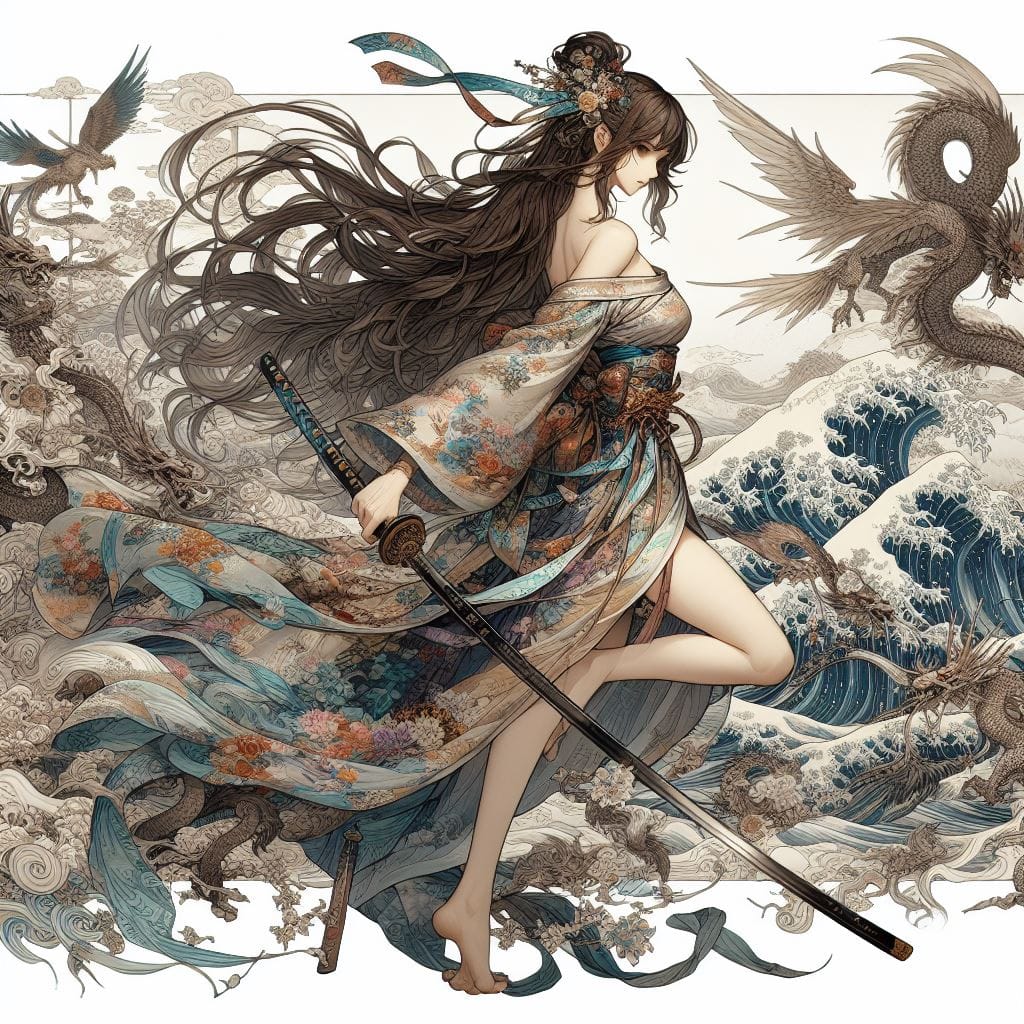 和風女劍客