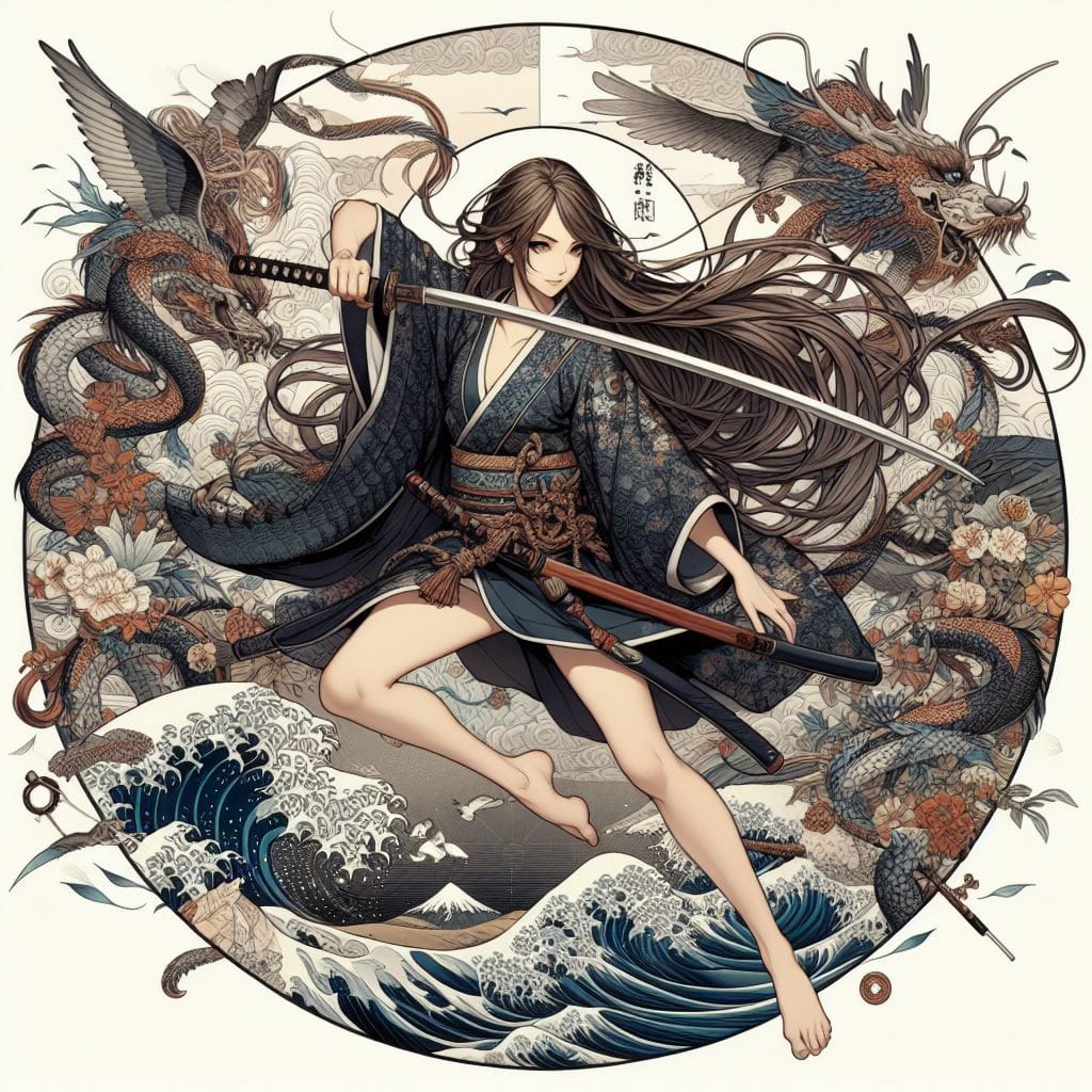 和風女劍客
