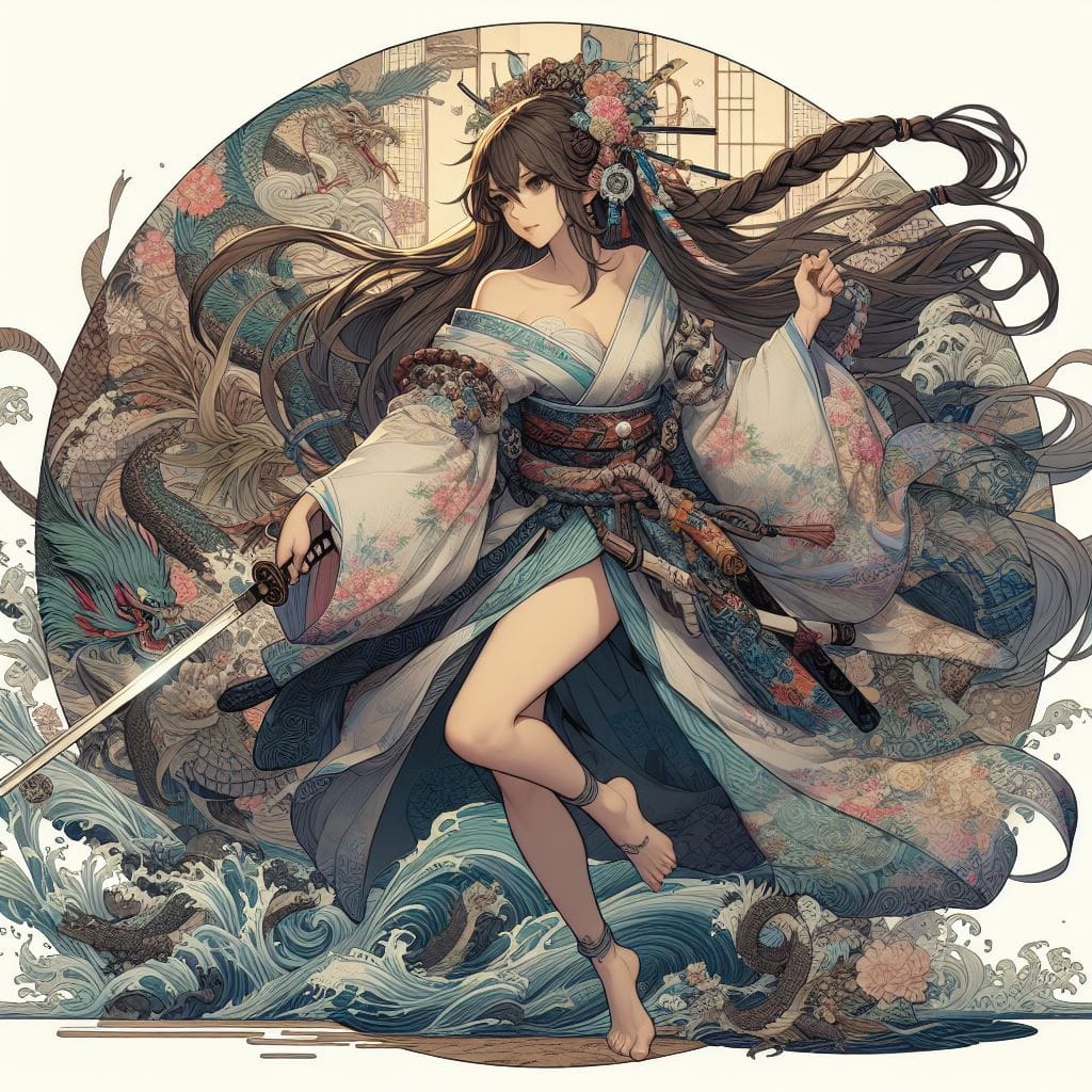 和風女劍客