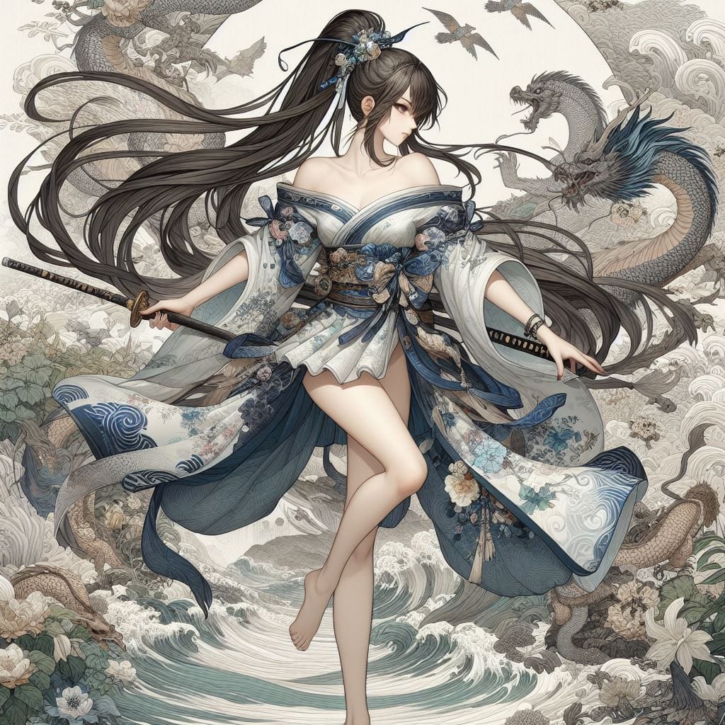 和風女劍客