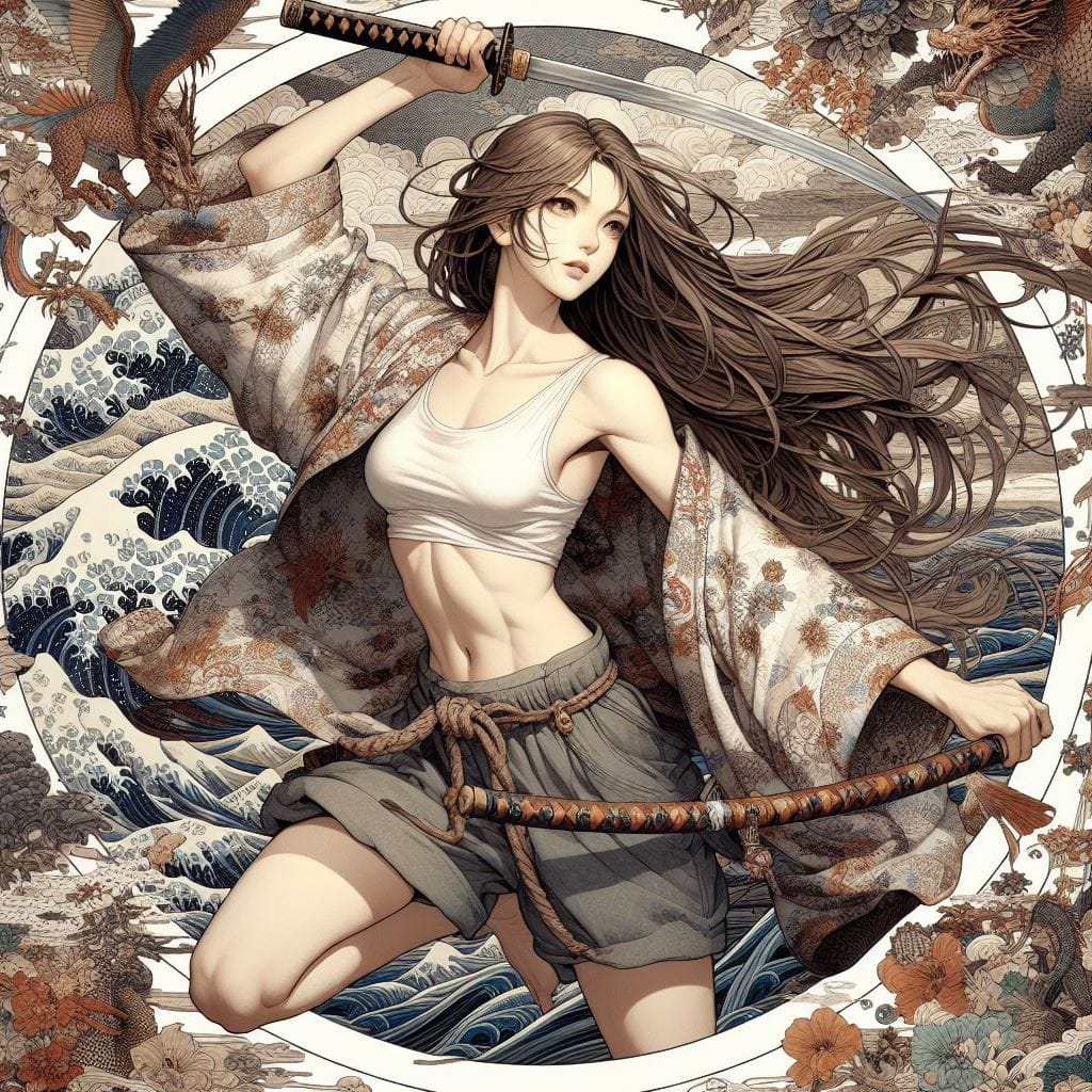 和風女劍客