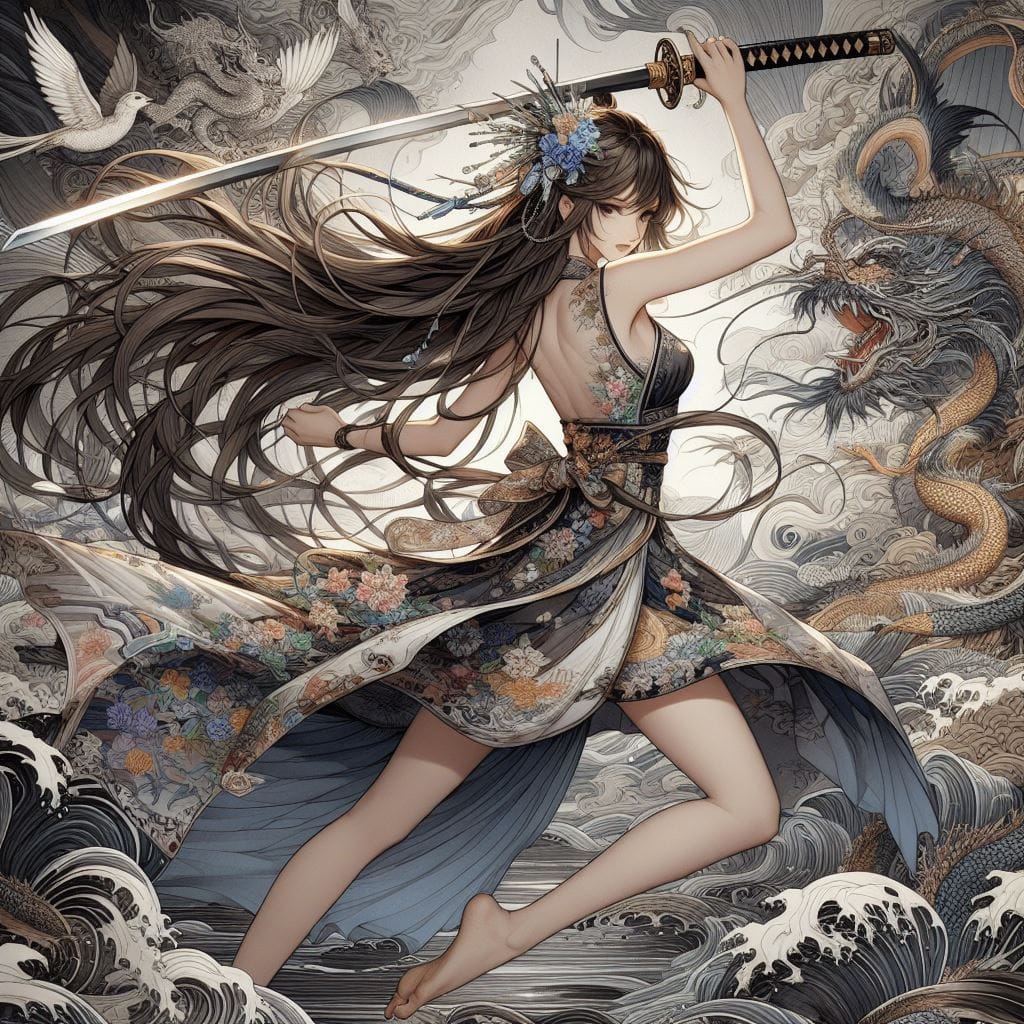 和風女劍客