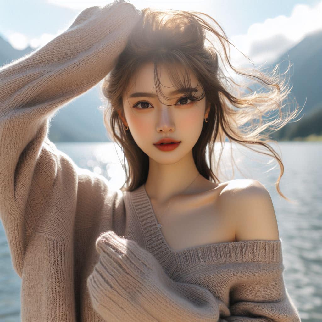 青春的妹子果然好（針織衫風格）