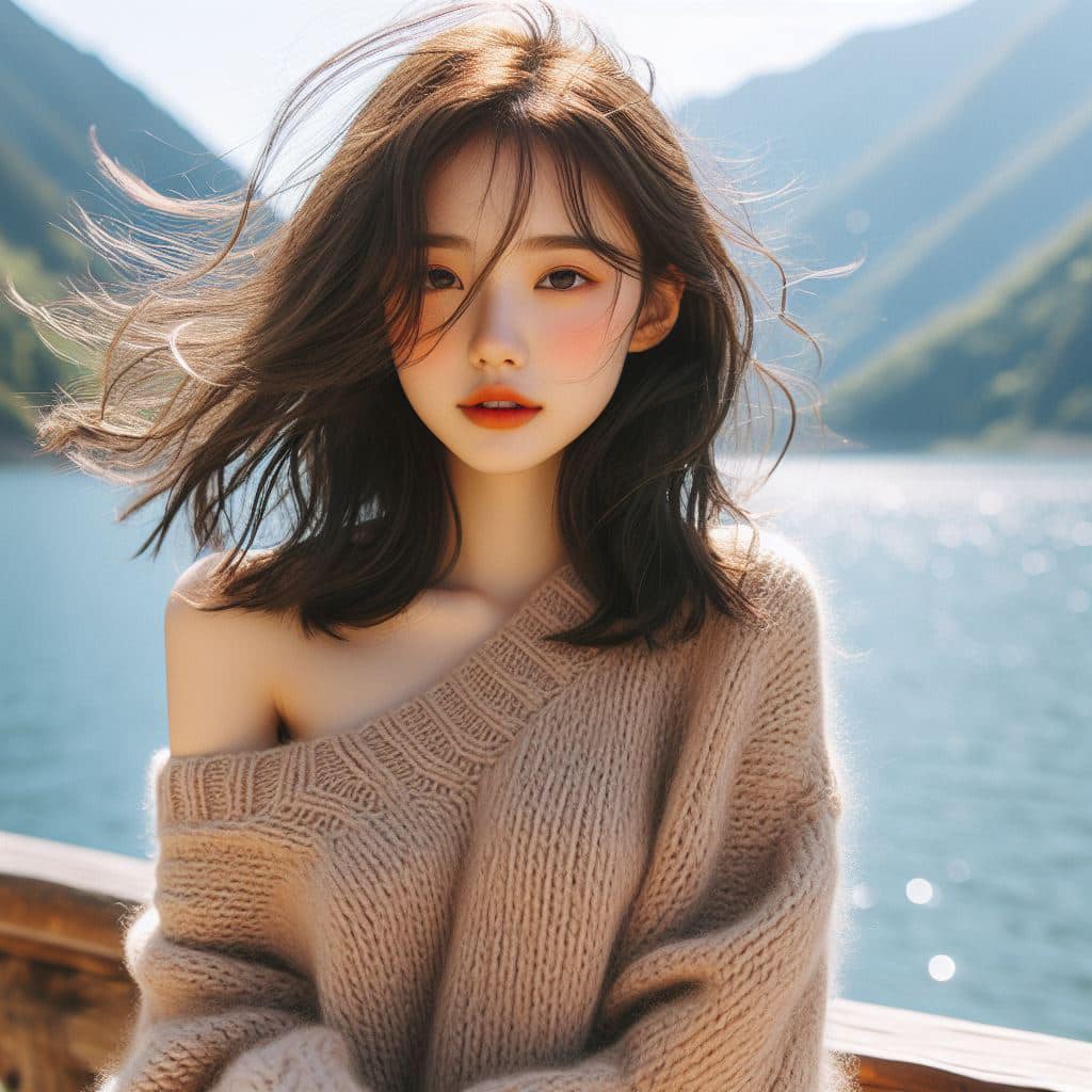 青春的妹子果然好（針織衫風格）