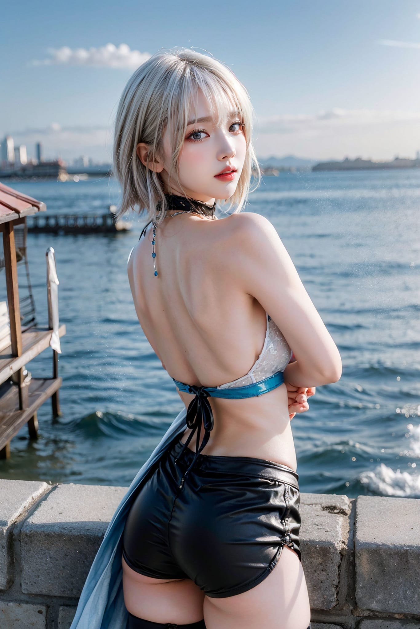 海邊清純性感女神