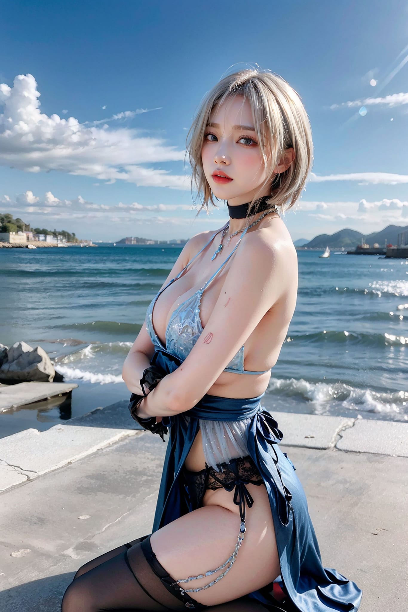 海邊清純性感女神
