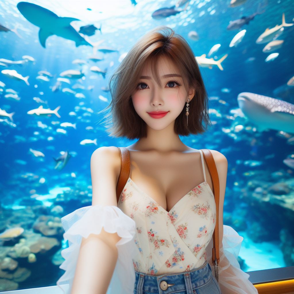 帶著妹子一起去水族館