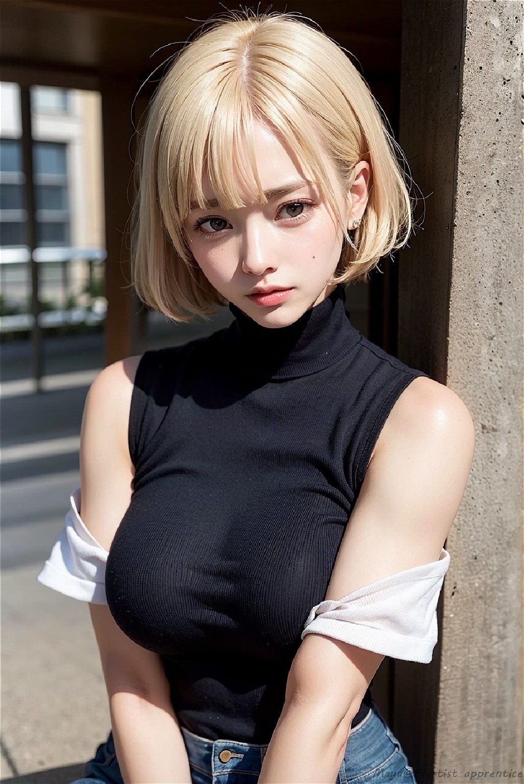 Puffer vest girl