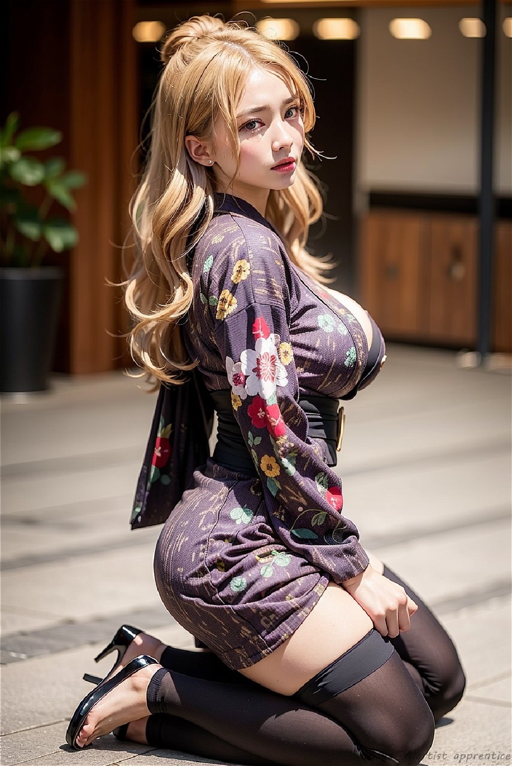 Sexy kimono girl
