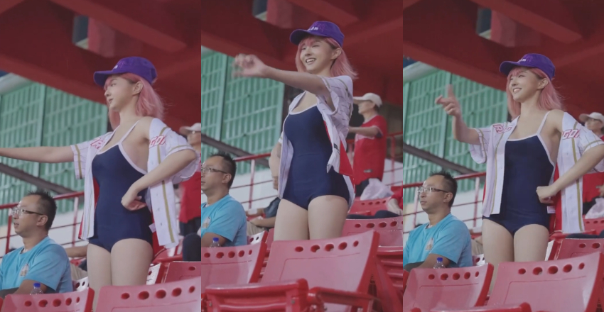 棒球比賽看台驚見觀眾穿死庫水爆乳應援　波濤洶湧的畫面好暈